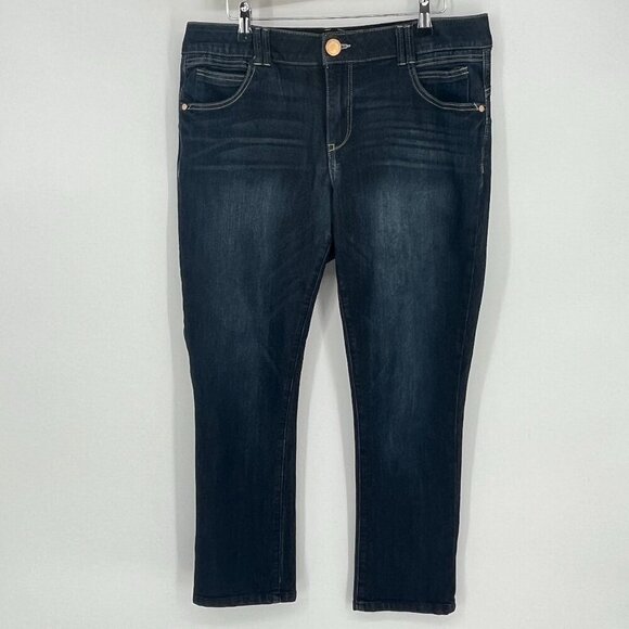 Democracy Straight Jeans Size  14 W Slimming "Ab" Technology - Picture 1 of 8